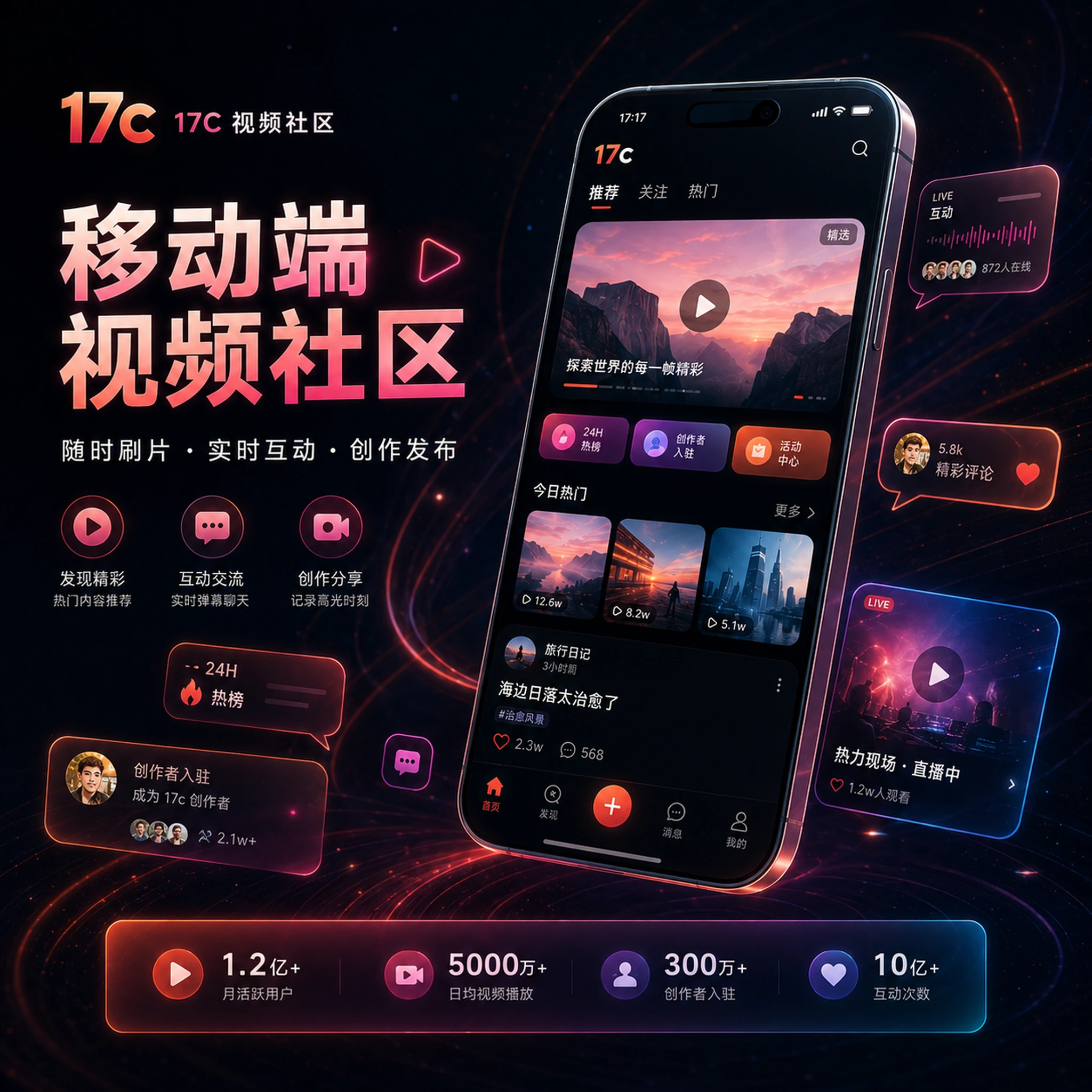 17C移动端创作体验界面